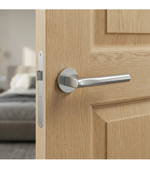 Poignée de porte chrome satiné TACTUS poignée design