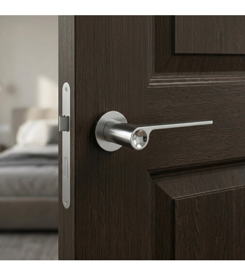Poignée de porte chrome satiné PLANO poignée design