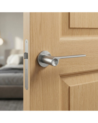 Poignée de porte chrome satiné PLANO