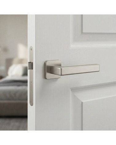 Poignée de porte en zamak TILIA carrée arrondie
