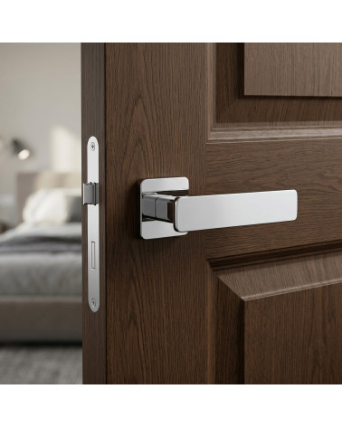 Poignée de porte chrome poli NOEMIA