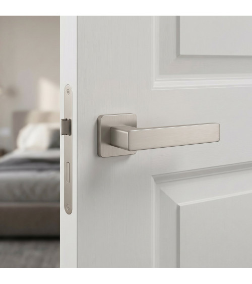 Poignée de porte nickel satiné ERICA poignée design
