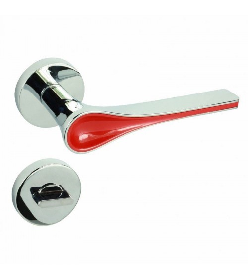 Poignée de porte Rouge Polaris Ronde WC -  poignée design