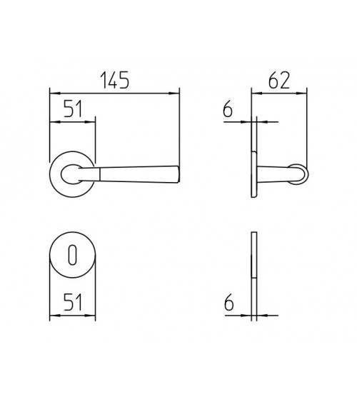 Poignée de porte bronze mat Mandelli Start poignée design