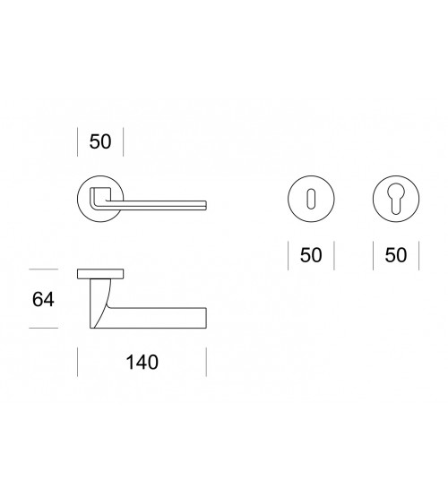Poignée de porte moderne Ento Edge poignée design