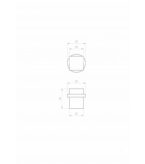 Butée de porte Pure en Bronze -  poignée design