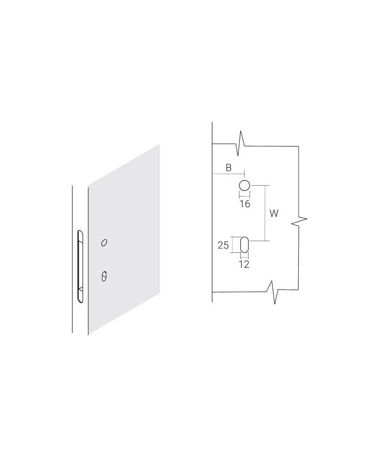 Poignée de porte VERUM Atlanta, tres discrète -  poignée design