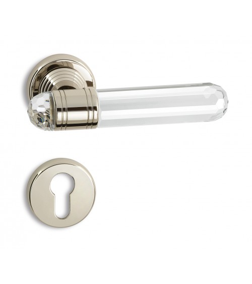 Poignée de porte moderne Timeless Diamante en laiton et cristal -  poignée design