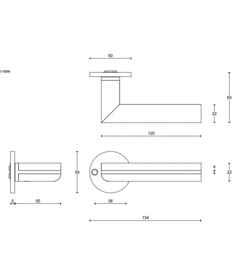 Poignée de porte en bois véritable, Formani TWO -  poignée design