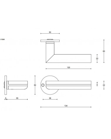 Poignée de porte en bois véritable, Formani TWO -  poignée design