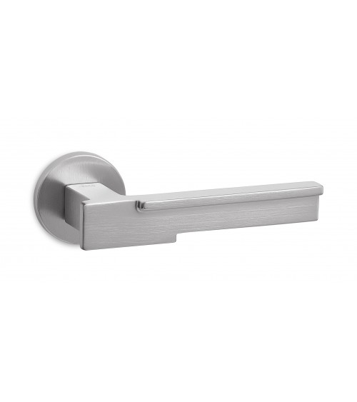 Poignée de porte chrome satiné Ento Robot poignée design