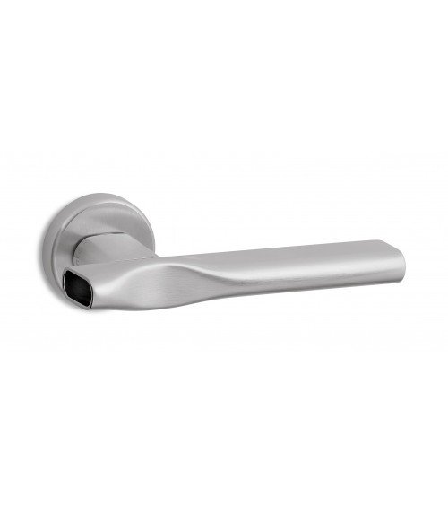 Poignée de porte chrome satiné Ento Trace poignée design