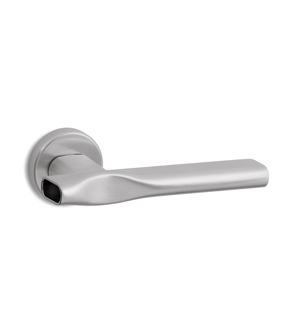 Poignée de porte chrome satiné Ento Trace poignée design
