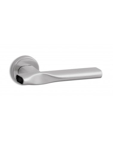 Poignée de porte chrome satiné Ento Trace poignée design