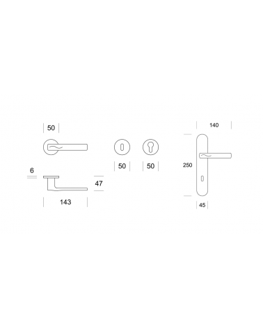 Poignée de porte Chrome poli ENTO SAND -  poignée design