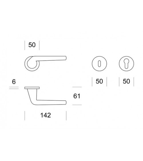 Poignée de porte Chrome poli ENTO LIFT