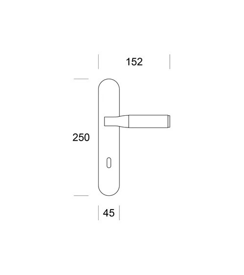 Poignée de porte Chrome satiné ENTO TUBE