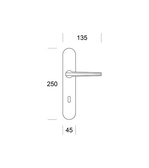 Poignée de porte chrome satiné Ento Pilot poignée design