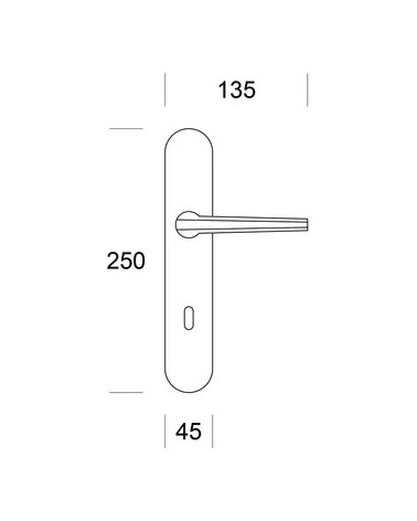 Poignée de porte moderne Ento Pilot avec dimensions