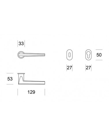 Poignée de porte Ento Pilot C3 avec dimensions
