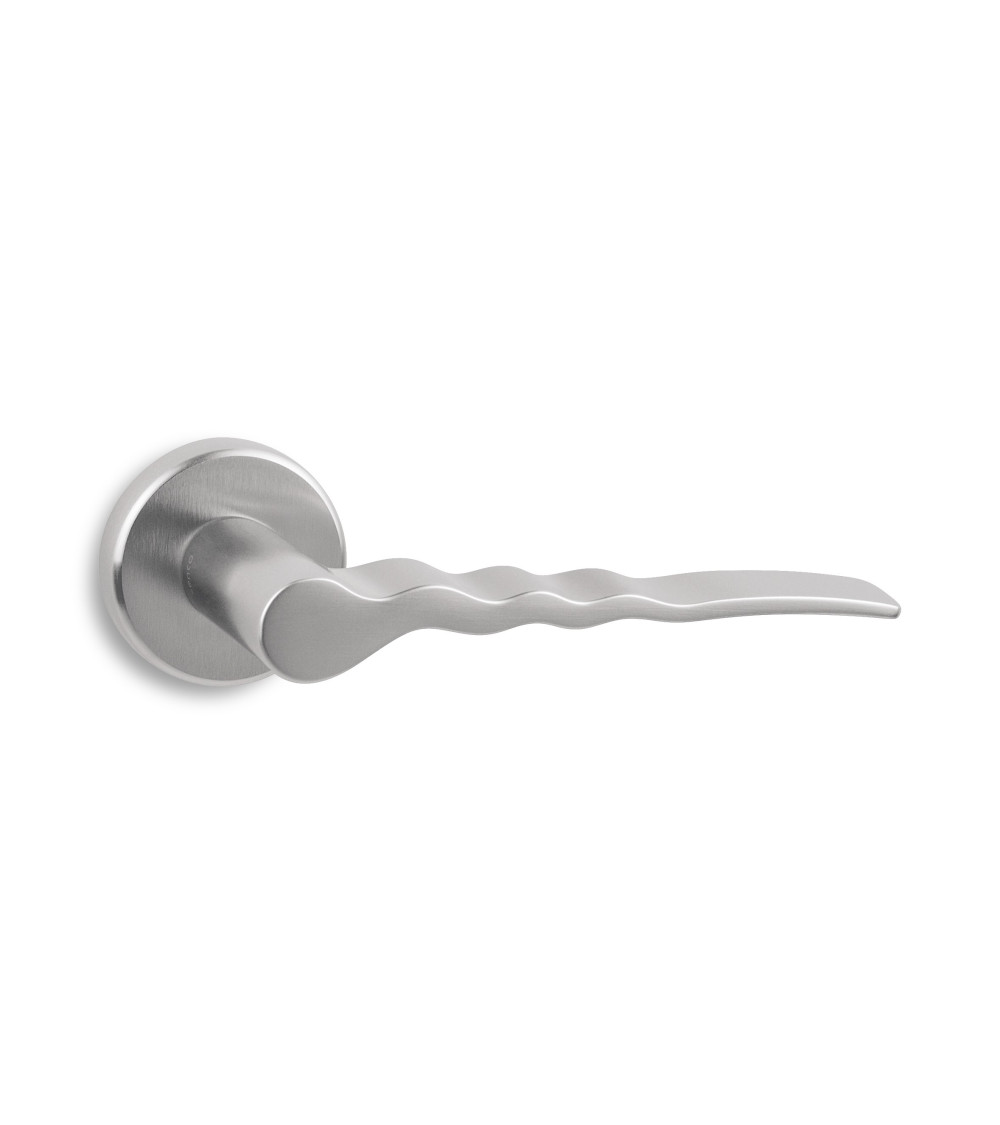 Poignée de porte chrome satiné Ento Flow poignée design