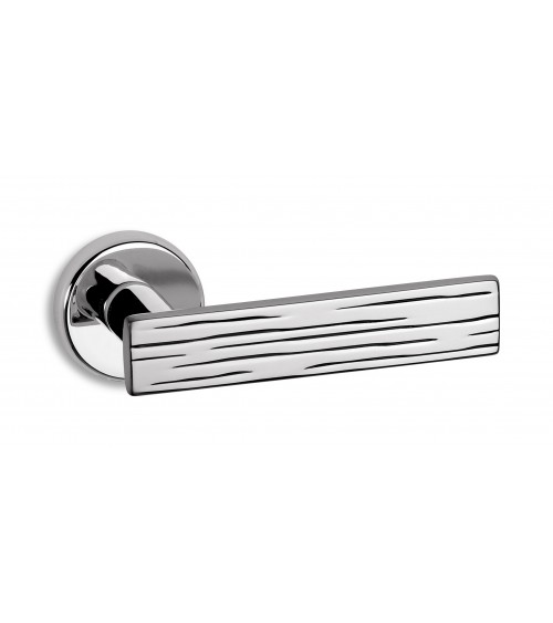 Poignée de porte chrome poli Ento Wood poignée design