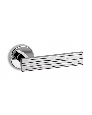 Poignée de porte chrome poli Ento Wood poignée design