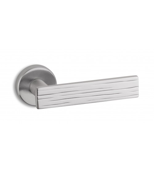 Poignée de porte chrome satiné Ento Wood poignée design