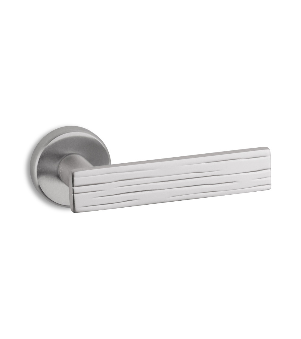 Poignée de porte chrome satiné Ento Wood poignée design