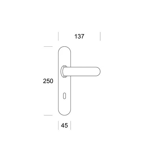 Poignée de porte Chrome poli ENTO WAVE