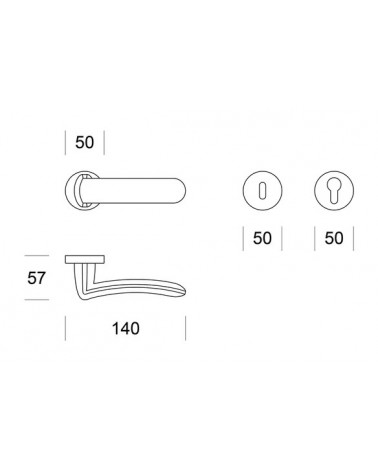 Poignée de porte Moderne ENTO WAVE