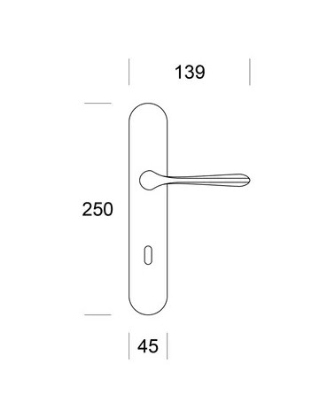 Poignée de porte Ento Dafne avec dimensions