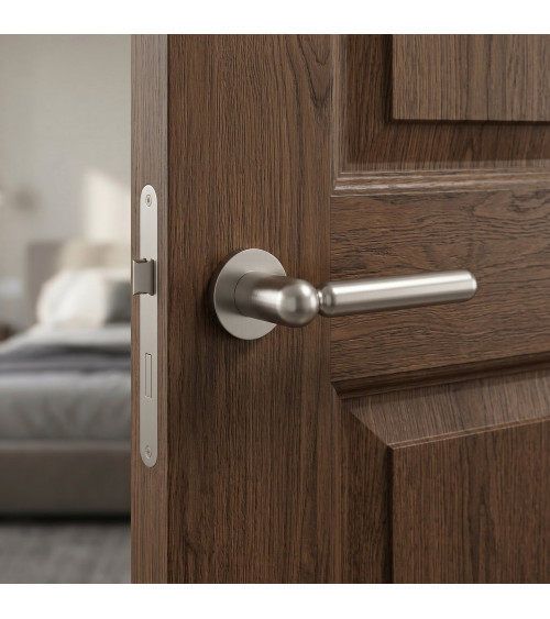 Poignée de porte nickel satiné RUBIA poignée design
