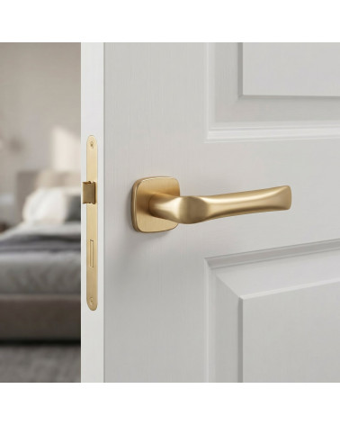 Poignée de porte couleur or satiné FOLD