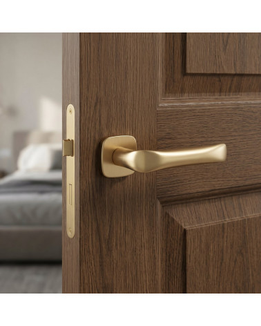 Poignée de porte couleur or satiné FOLD