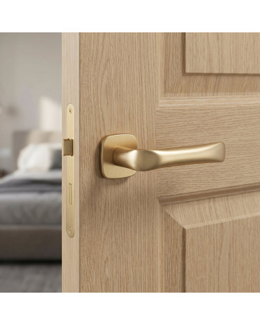 Poignée de porte couleur or satiné FOLD