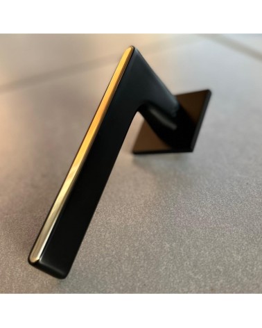 Poignée de Porte Noire et doré Ferrara carré -  poignée design
