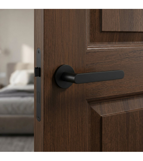 Poignée de porte noire Line Vénus poignée design