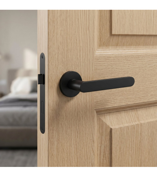 Poignée de porte noire Line Vénus poignée design