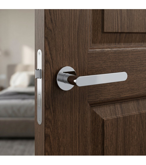 Poignée de porte chrome poli Line Vénus poignée design