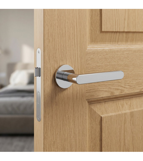 Poignée de porte chrome poli Line Vénus poignée design
