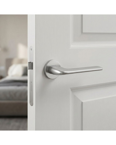 Poignée de porte chrome satiné ANDREA