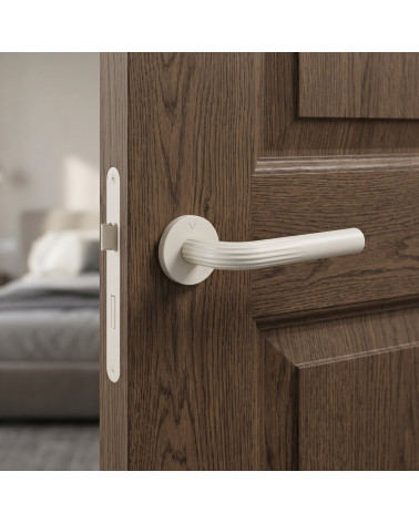 Poignée de porte minimaliste en zamak FRELLA ronde