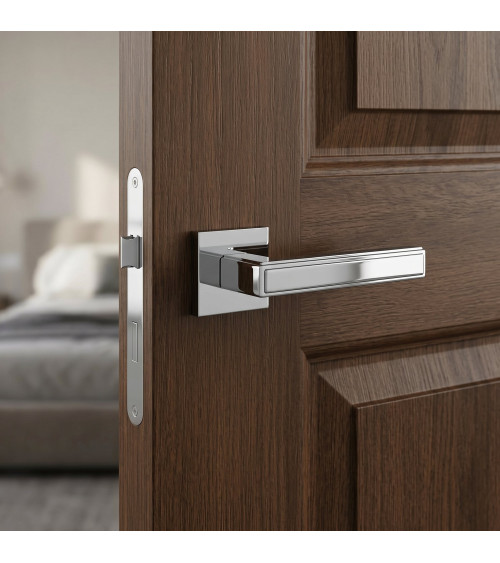 Poignée de porte moderne en zamak FRESSIA carrée poignée design