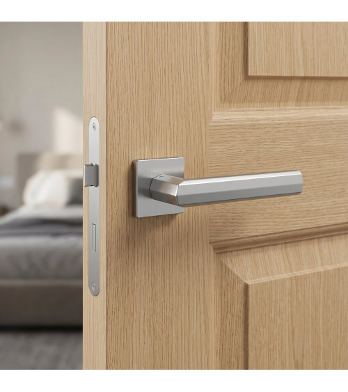 Poignée de porte chrome satiné FRESIA poignée design