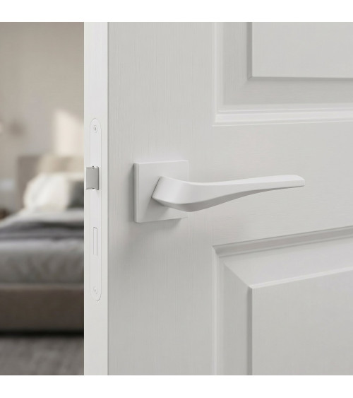 Poignée de porte moderne FLOW carrée en zamak -  poignée design