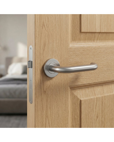 Poignées de porte couleur inox OVAL 1704