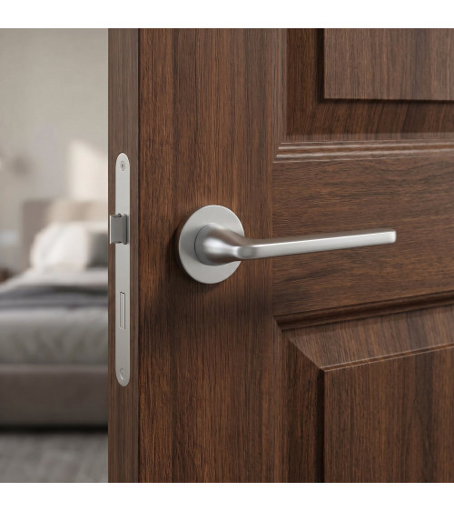 Poignée de porte chrome satiné UTA poignée design