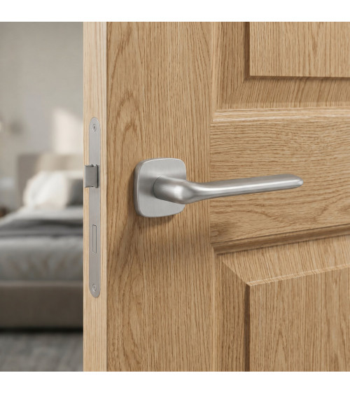 Poignée de porte chrome satiné FLAT poignée design