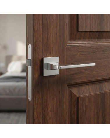Poignée de porte chrome satiné OMA